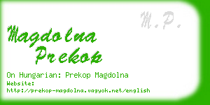 magdolna prekop business card